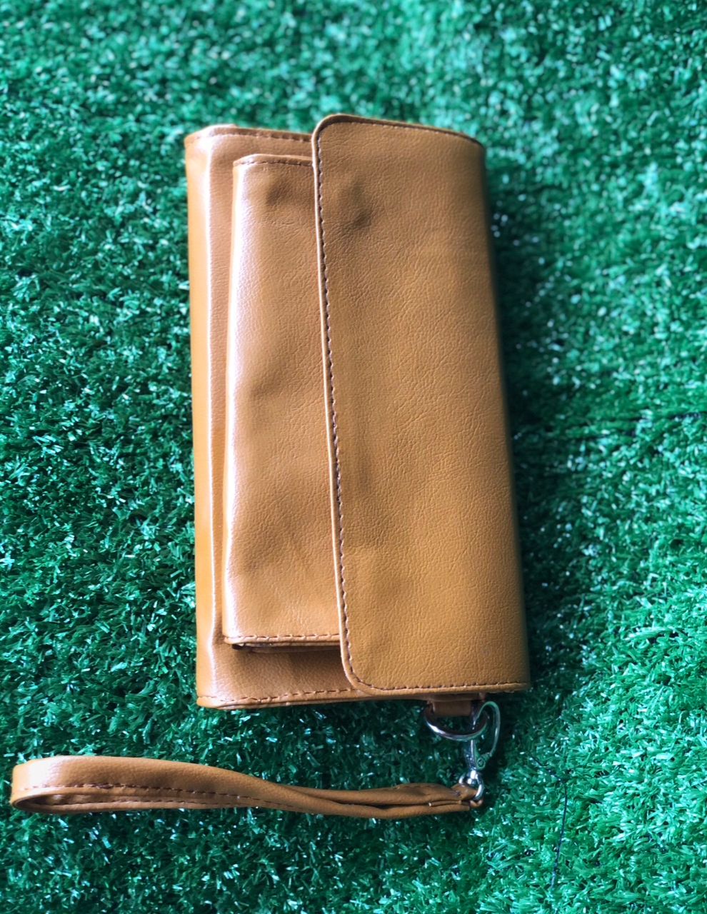 Leather side purse for men