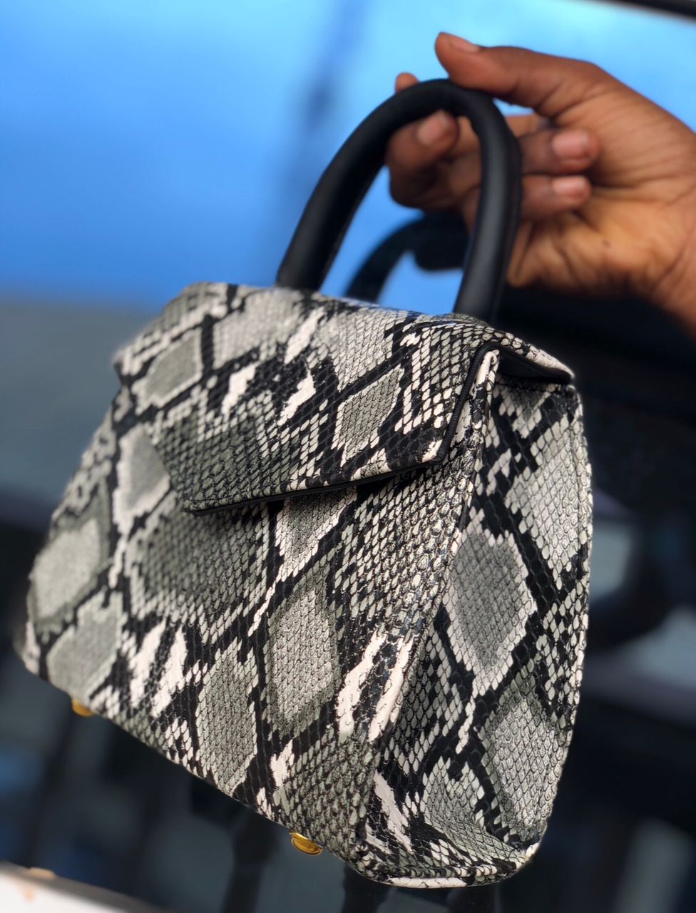 Mini leather handbag